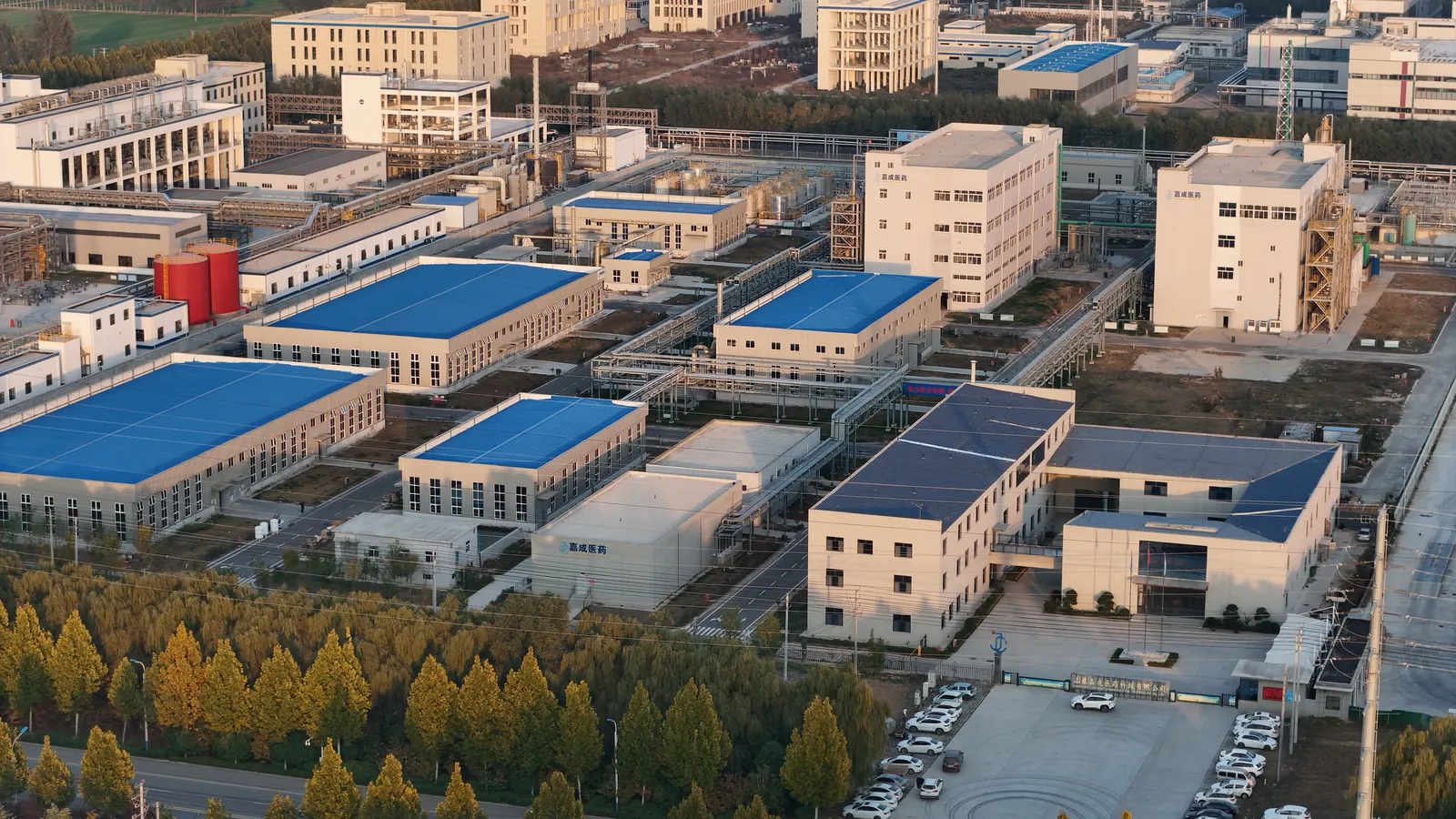 Aerial view of Finechem manufacturing site